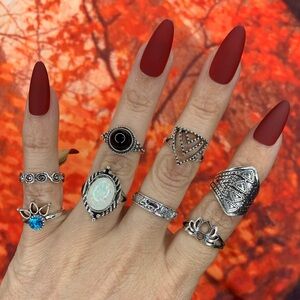 3/$10 NEW Boho Style Rings & MIDI Rings Design Mix / silver tone Bundle NWOT